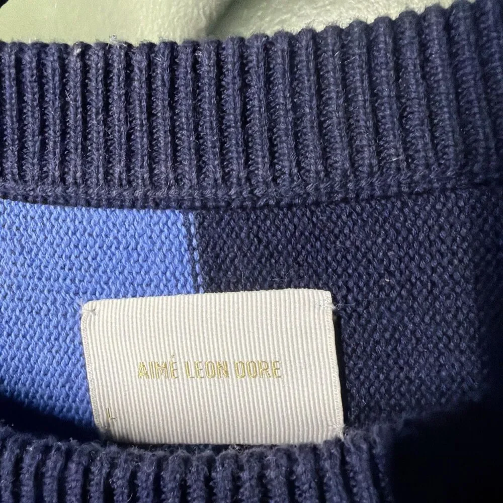 Aimé Leon Dore Striped Sweater SS20 Size Large ALD Aime